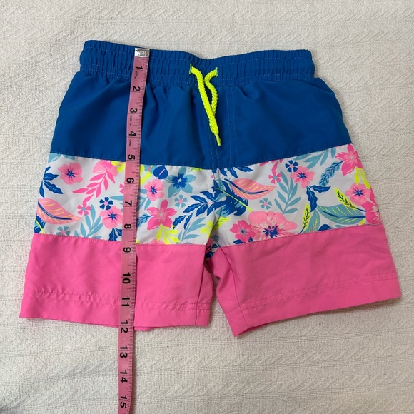 Tommy Bahama boys swim trunks size 5 - navy/pink/floral, sz S - Picture 5 of 11
